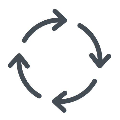 Consistency icon (3 arrows pointing around in a circulating direction)